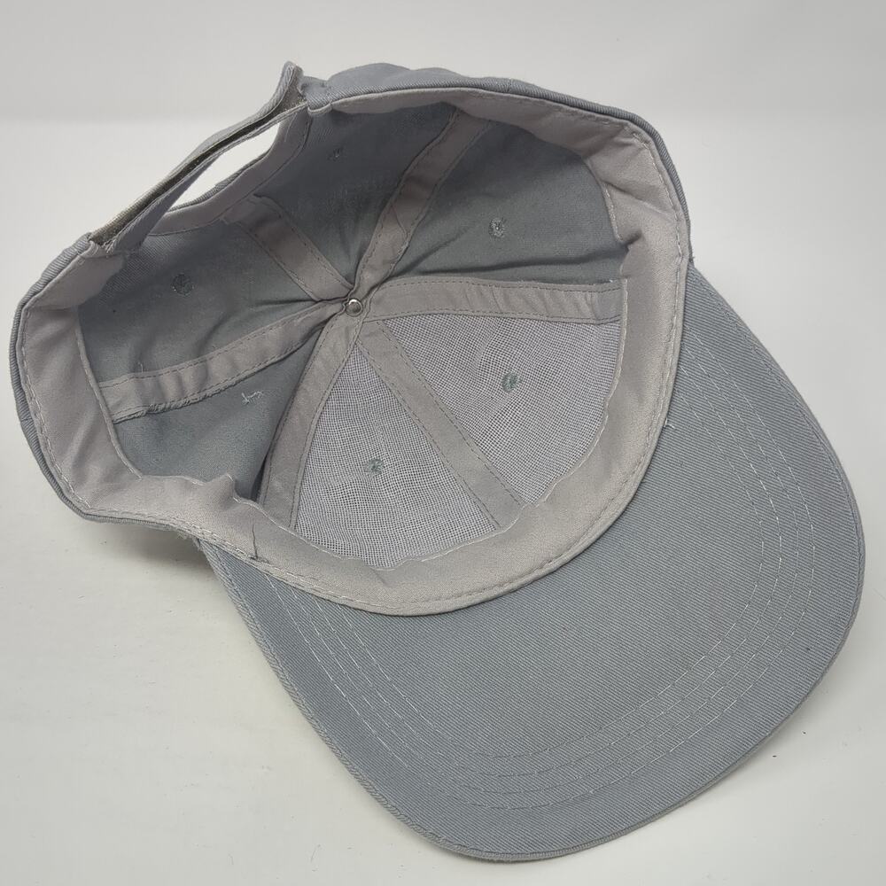 Unbranded Strapback Hat Gray Solid One Size Adjus… - image 7